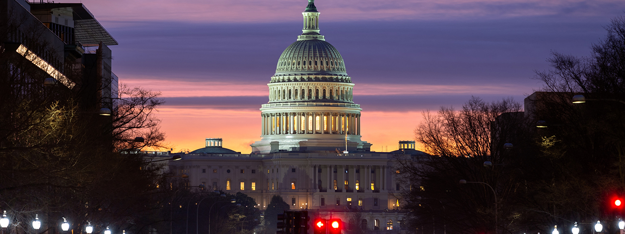 Sunrise, Pennsylvania Avenue, United Stattese Capitol